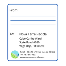 Load image into Gallery viewer, Recogido y Reciclaje Shipping Label (CAJA PEQUEÑA - 10x10x10 in) Up to 20 lbs