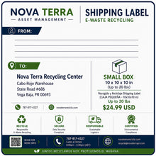 Load image into Gallery viewer, Recogido y Reciclaje Shipping Label (CAJA PEQUEÑA - 10x10x10 in) Up to 20 lbs
